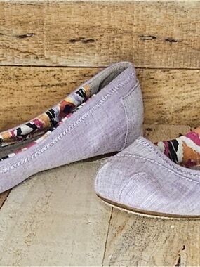 Tom’s Comfort Linen Ballet Flats in Lavender - Women